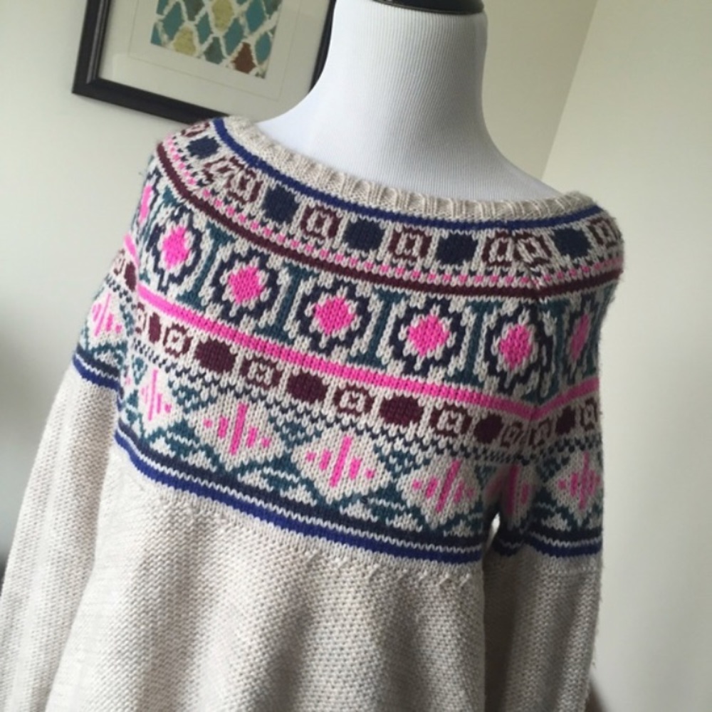 American Eagle fair isle wool sweater - Picture 2 of 4